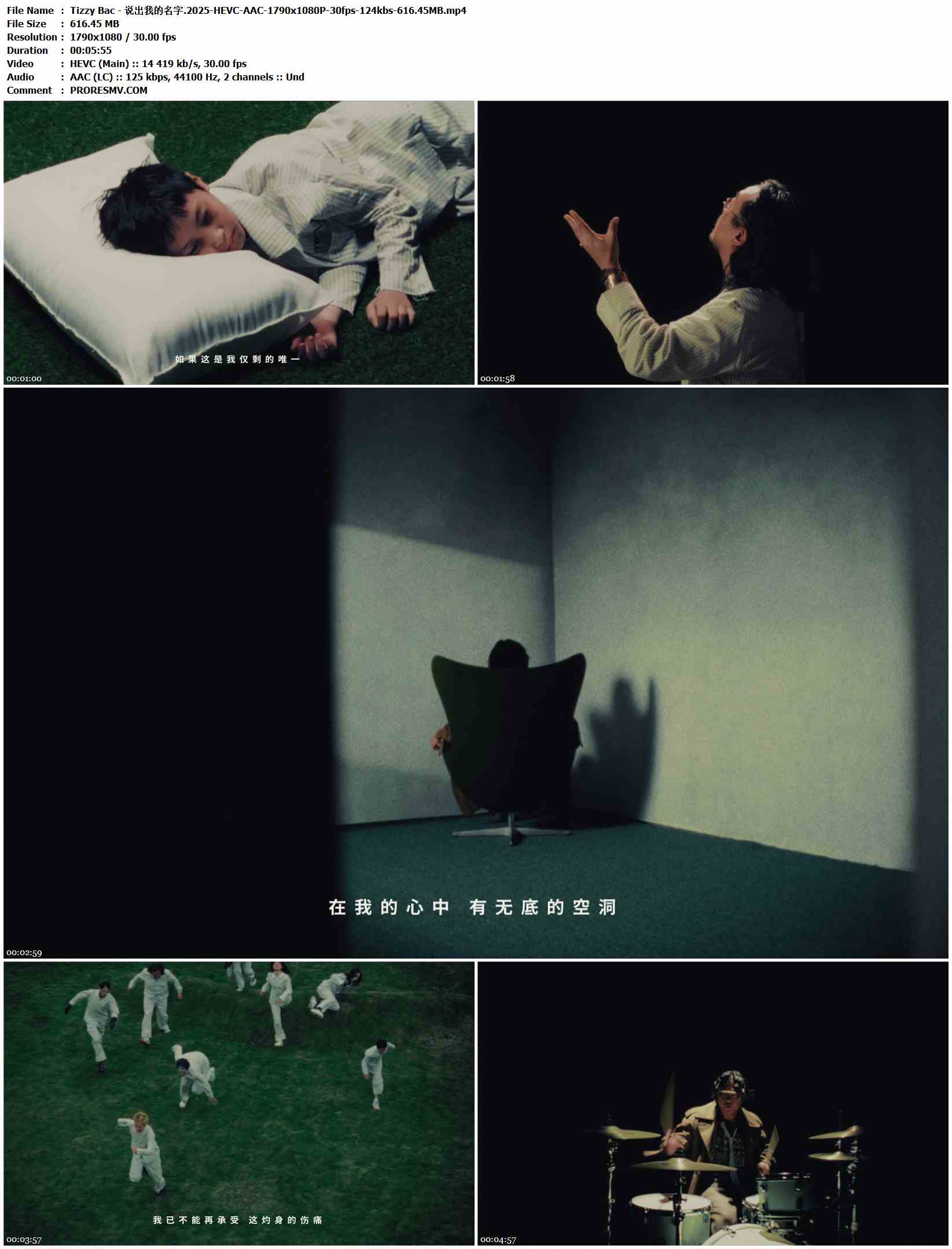 Tizzy Bac - 说出我的名字.2025-HEVC-AAC-1790x1080P-30fps-124kbs-616.45MB官方MV_高清MV